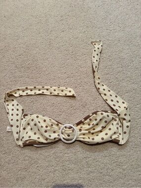 Victoria’s Secret Polka Dot Bikini Top in Cream and Brown